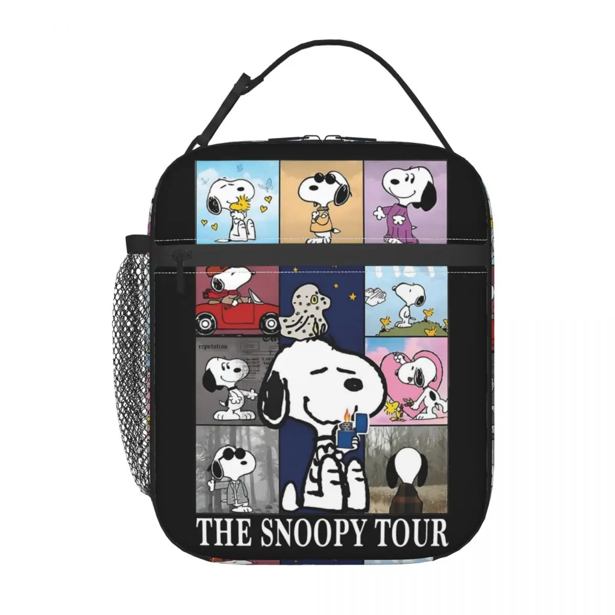 Cute Snoopy The Eras Tour borse per il pranzo isolate contenitore per pasti a tenuta stagna borsa termica Lunch Box School borse per la