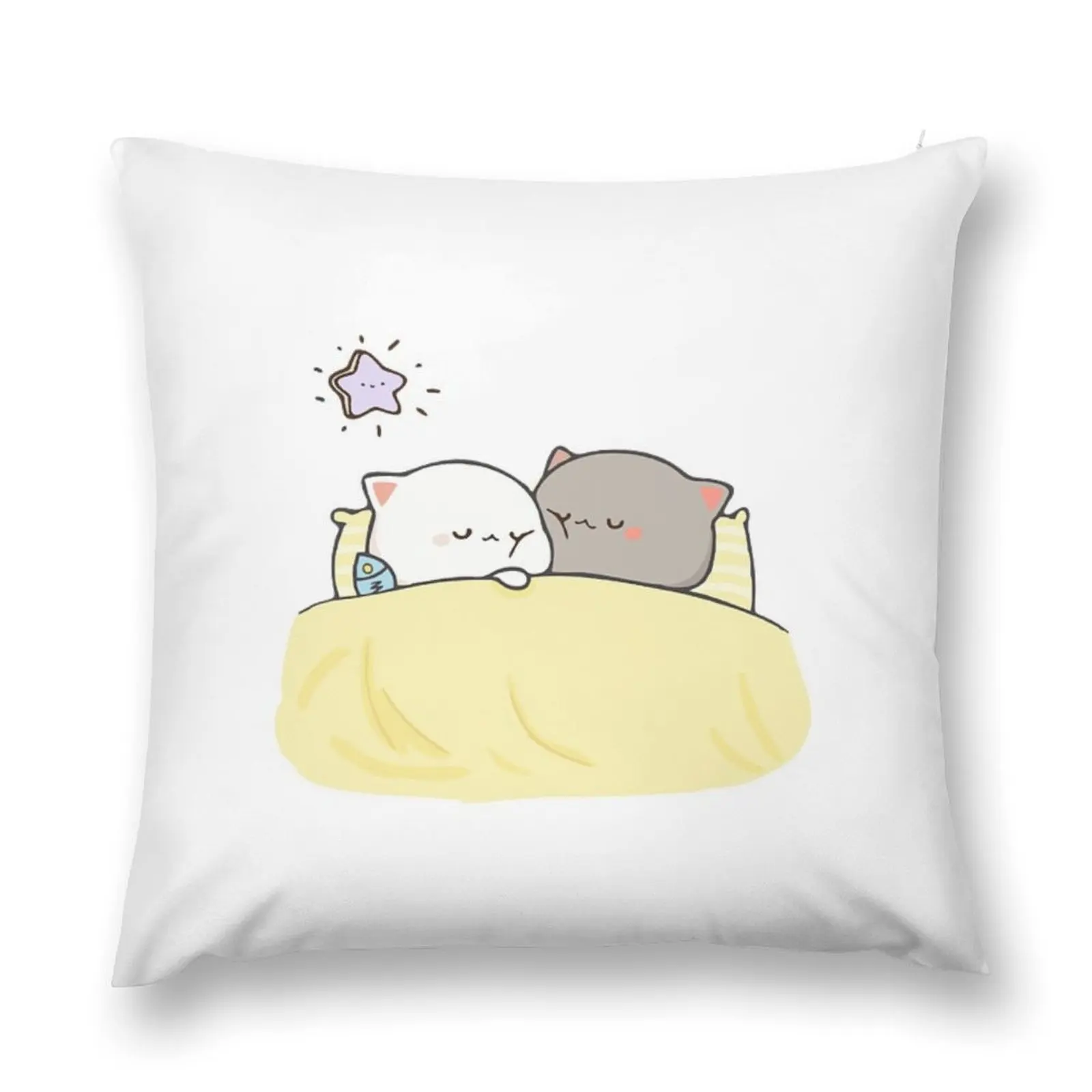 

Peach And Goma Friend Throw Pillow Sofa Cover Rectangular Cushion Cover pillow