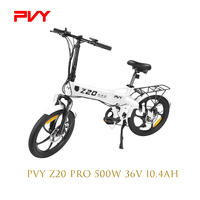 PVY Z20 Pro Electric Bike 500W Hub Motor 25 km/h Max Speed 10.4Ah Removable Battery 80-100km Range LCD Display Double Disc Brake