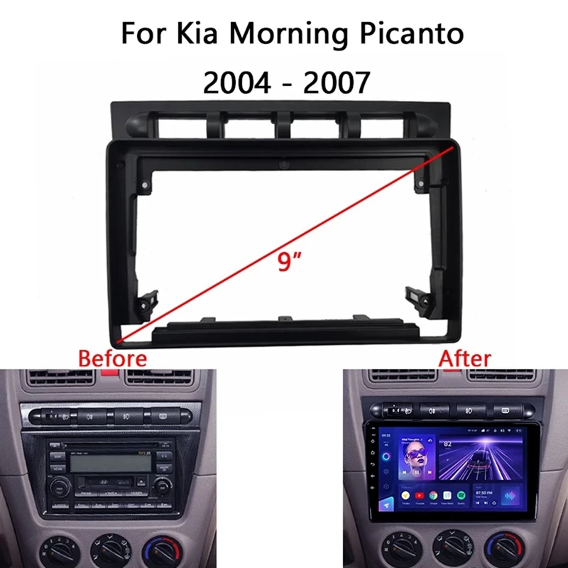 

Car Radio Fascia for KIA Morning Picanto 2004-2007 DVD Stereo Frame New Arrivals in Stock