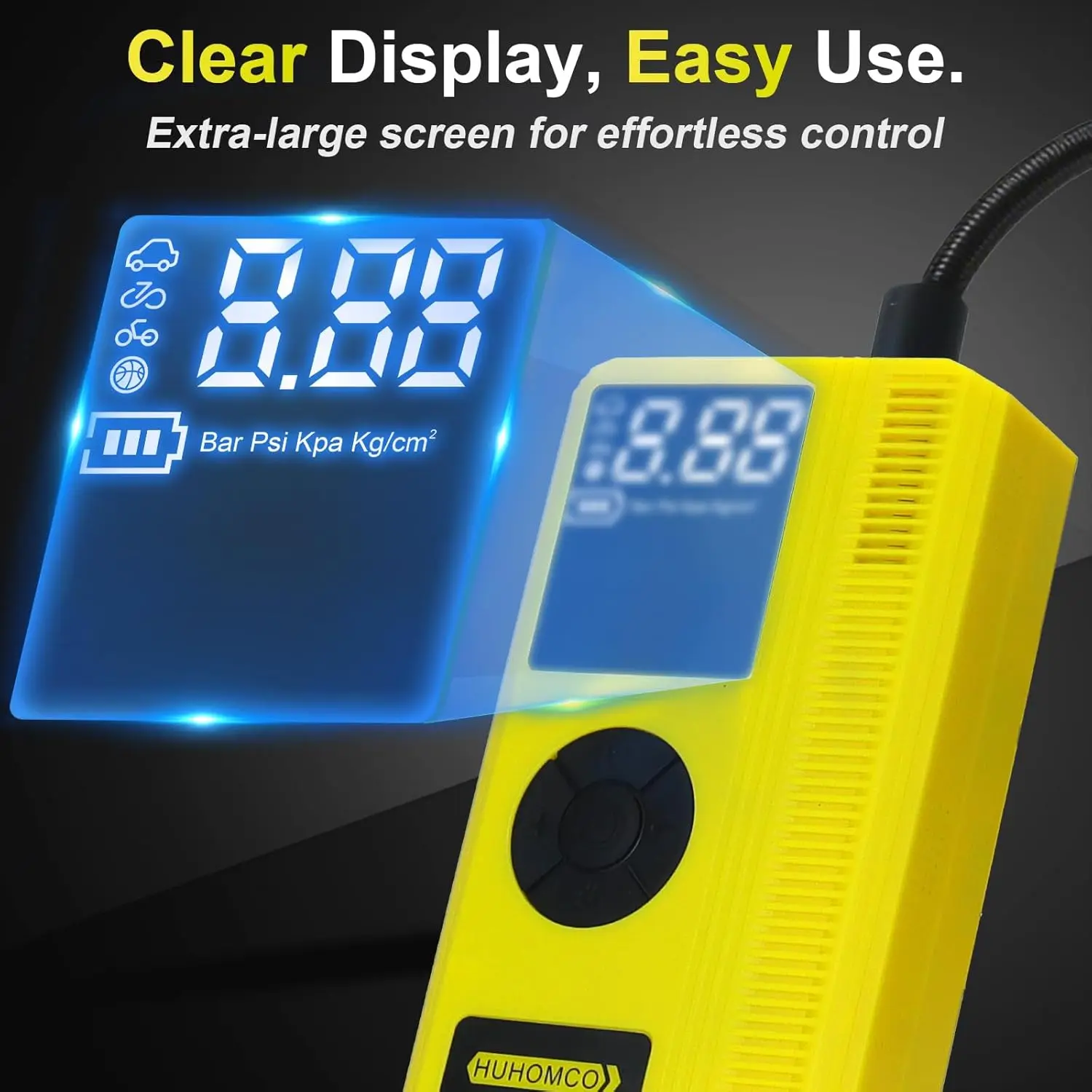 مشغل قفز للسيارة 7 في 1 مع ضاغط هواء، حزمة طاقة 3000 أمبير 12 فولت، منفاخ رقمي 150 رطل لكل بوصة مربعة للغاز/الديزل، وإضاءة LED وكابلات