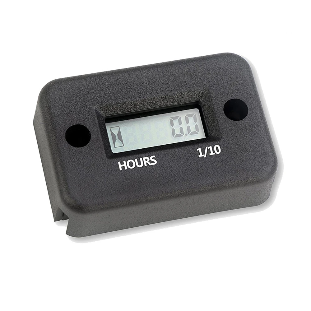 Digital Hour Meter Gauge Fit For Gas Engine Motor Boat ATV Snowmobile Black