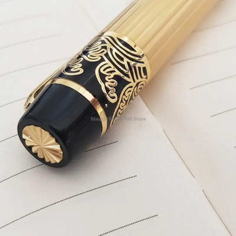 Metal Fountain Pen with Piston Filled Inks Cartridge Metal Tip Smooth Writing for Daily Writing Practice