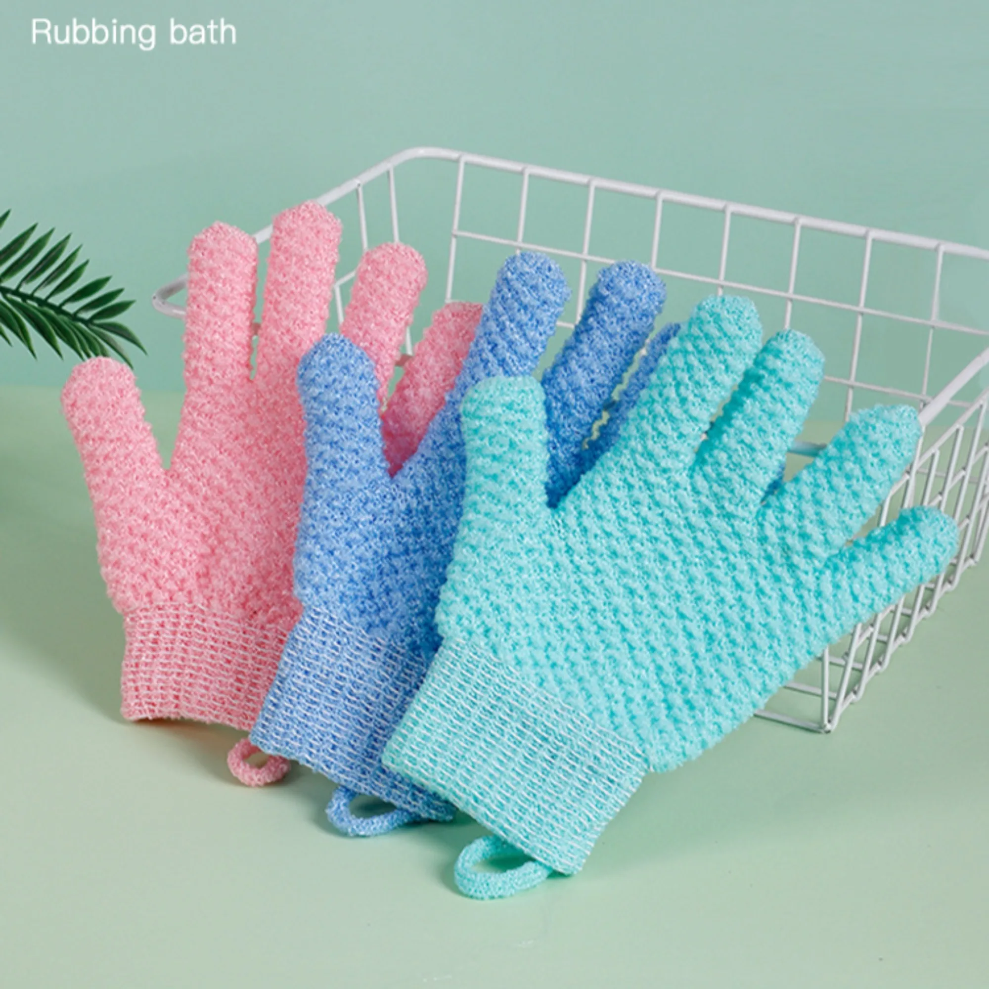 Bath Gloves Shower Cleaning Bath Glove SPA Foam Rubbing Mud Peeling Exfoliating Gloves Bathing Massage Gloves Bathroom Supplies