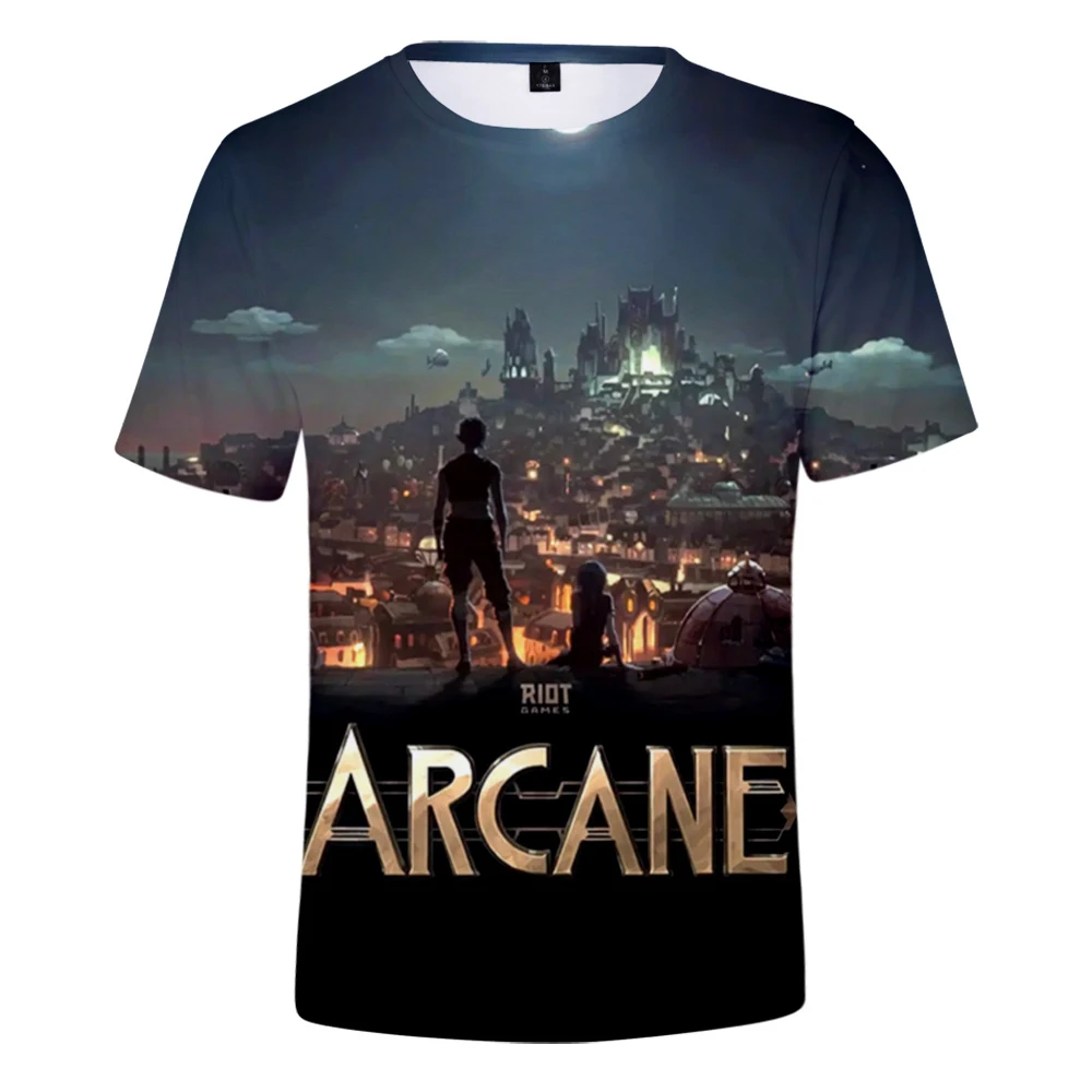 Arcane Jinx 3D T-shirt loose short-sleeved casual all-match neutral T-shirts tops