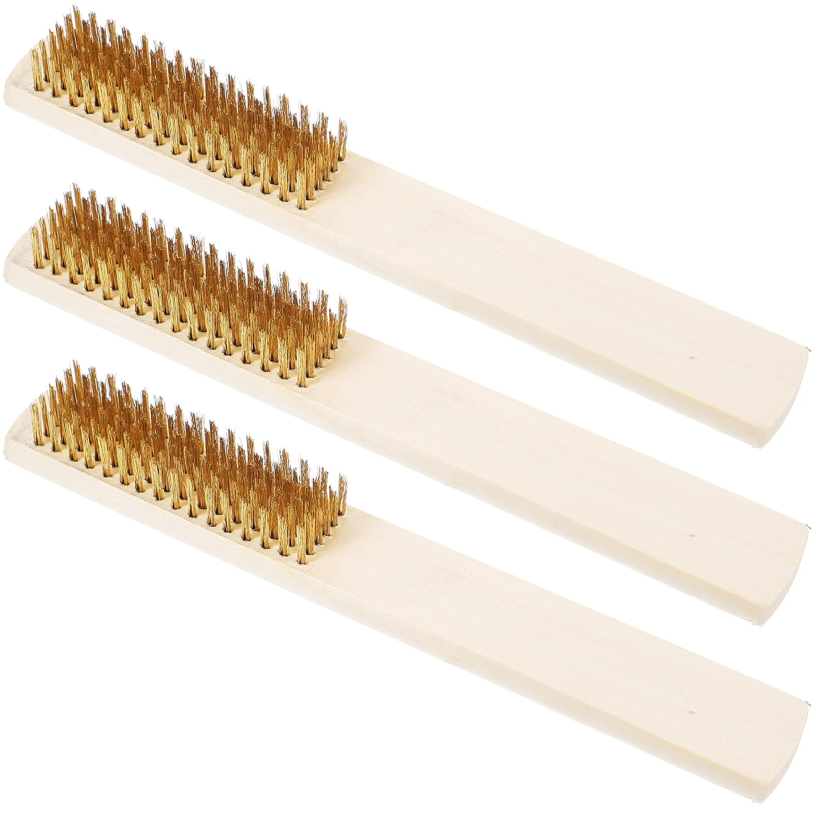 

3 pcs Walnut Copper Wire Brushes 6x16mm Rust Cleaning Metal Portable Metal Brush Hand Tool Grinding Accessories