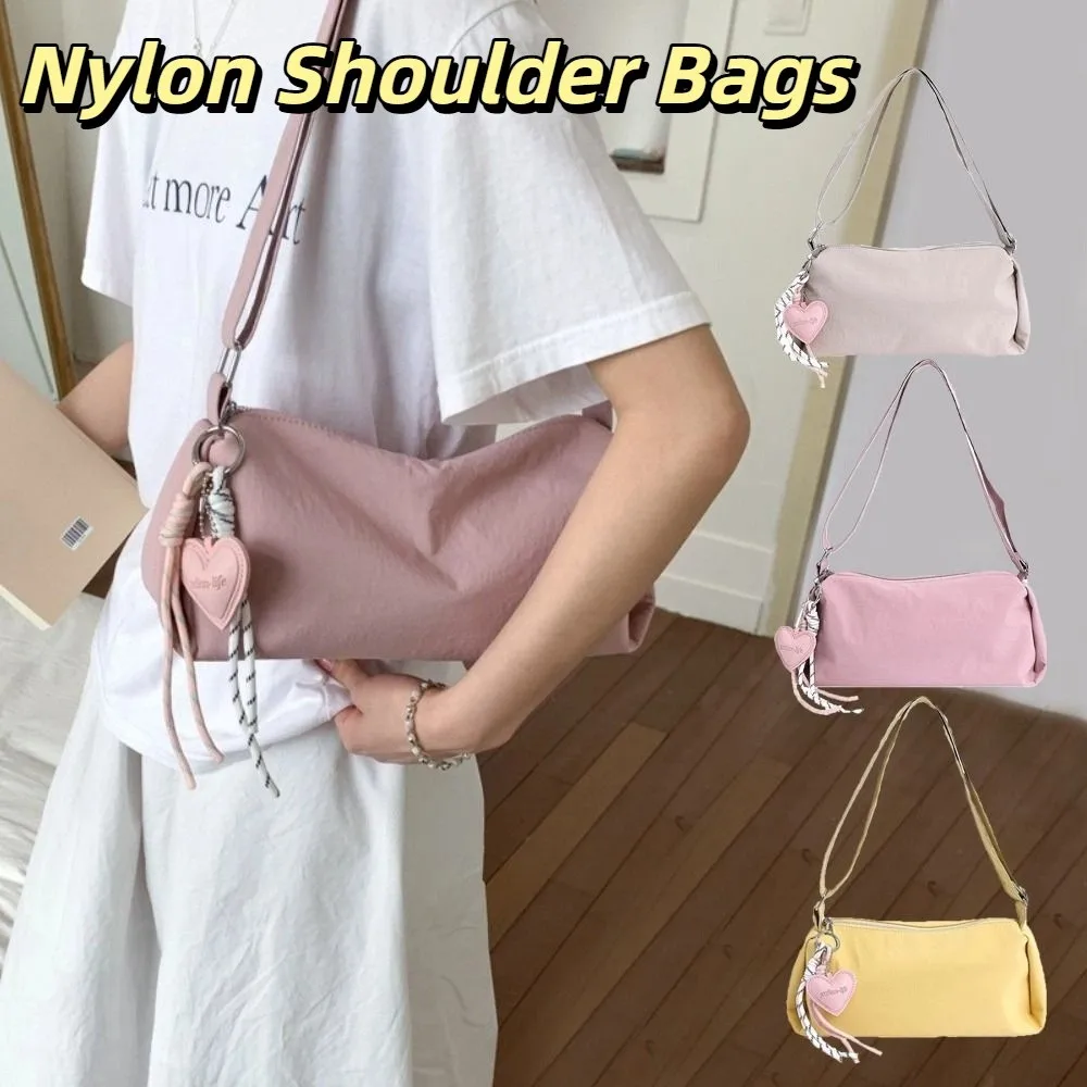 

Простые однотонные нейлоновые сумки на плечо, универсальная сумка Y2k Boston для подмышек, повседневная женская сумка для отдыха на каждый день