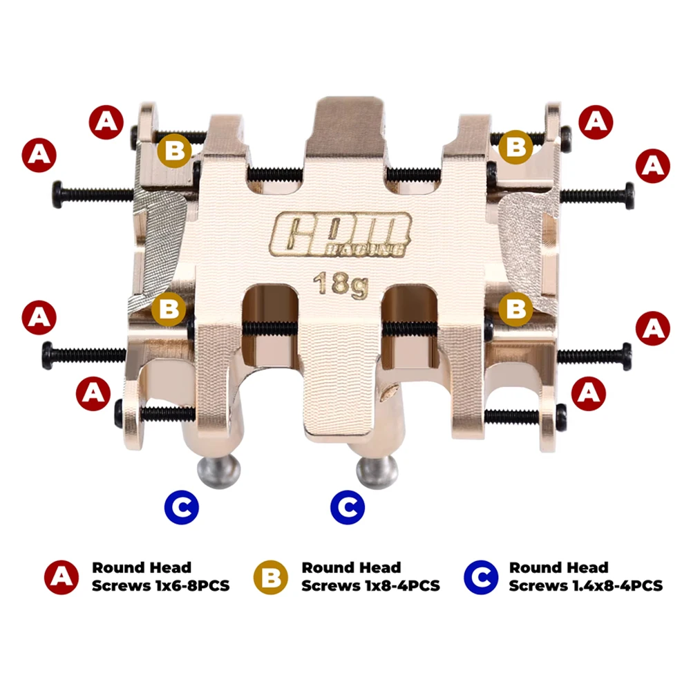 GPM para Axial 1/30 SCX30 Ford Bronco Jeep Wrangler Chevrolet K10 4X4 Carro RC Caixa de Transmissão de Metal em Latão Placa de Proteção AXI-3311