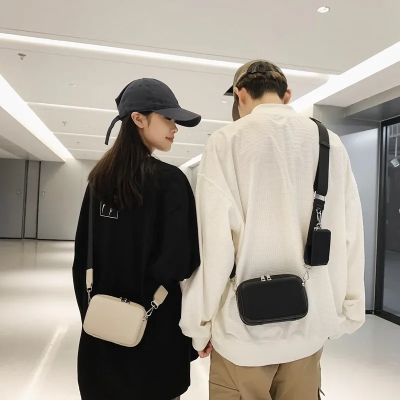 Couple Mini Bags for Men Messenger Satchel Messenger Mobile Phone Bag Purse Waterproof Pu Leather Bag Mens Crossbody Bag