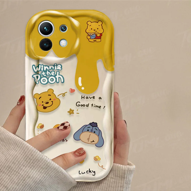 Disney Winnie The Pooh Wave Case For Xiaomi Mi 13T Pro 12T 11 Lite 5G NE 11i 12 13 10T 10i POCO X3 Pro NFC X4 GT X6 X5 F3 F4 F5