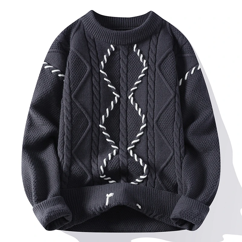 2024 Brand Sweater Fall Winter Knitted Pullover High End Fashion Soft Warm Mens Cashmere Sweaters Luxury Men Casual Loose Jumper