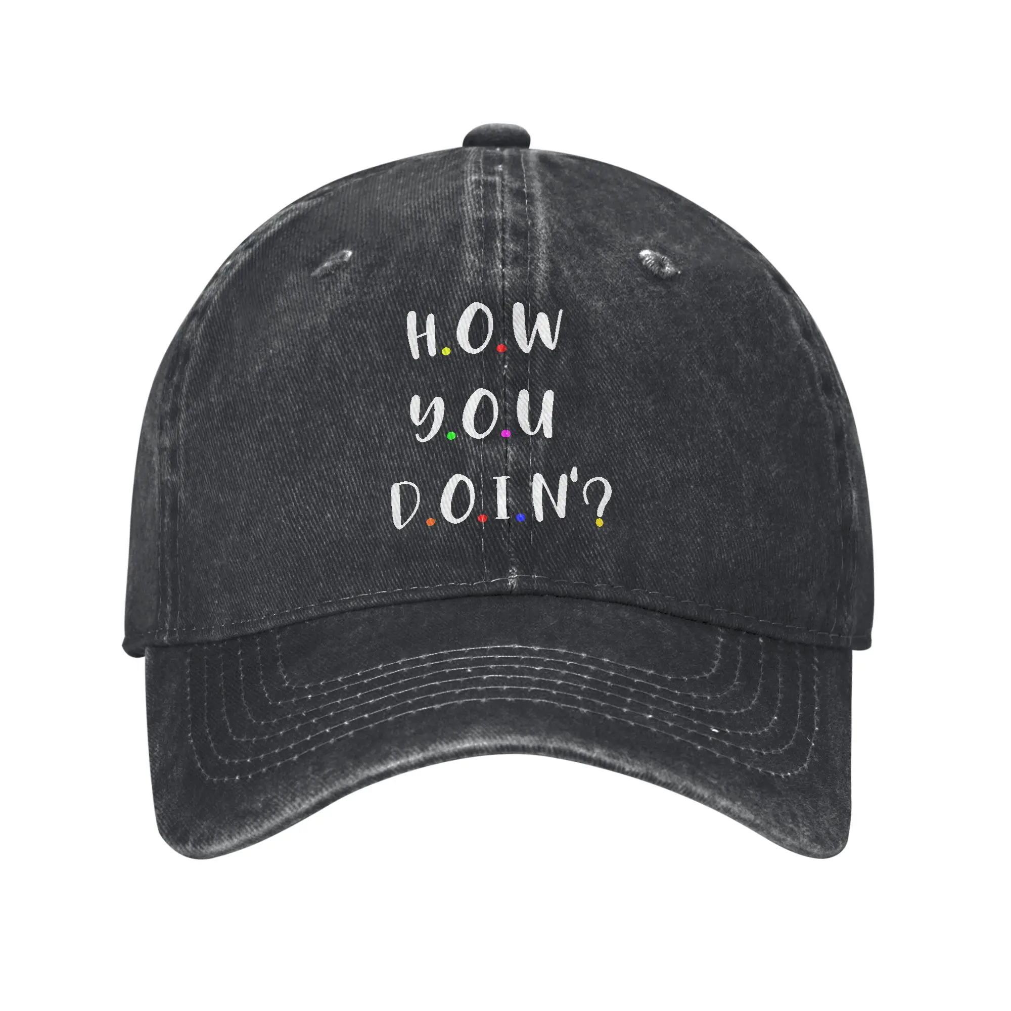 Punk Unisex How You Doin Friends Quote Baseball Cap Adult How Are You Doing Tshirt TV Show Adjustable Dad Hat Hip Hop