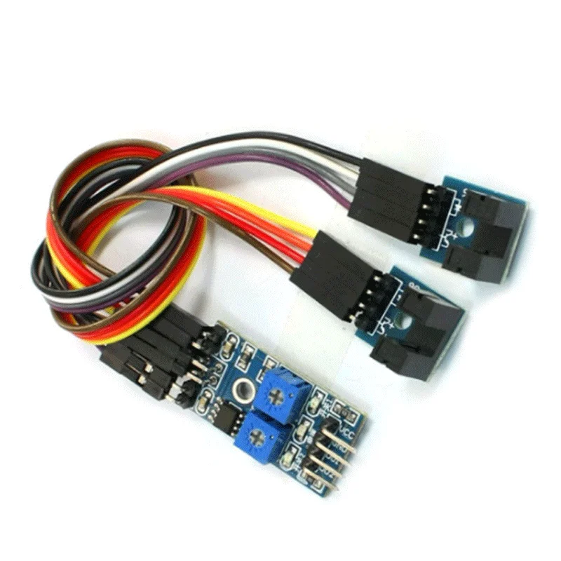 DC 3.3V-5V Motor Tester Speed Measuring Sensor Detection Module With Optocouplers Dupont Wires 2 PCB Sensor Board