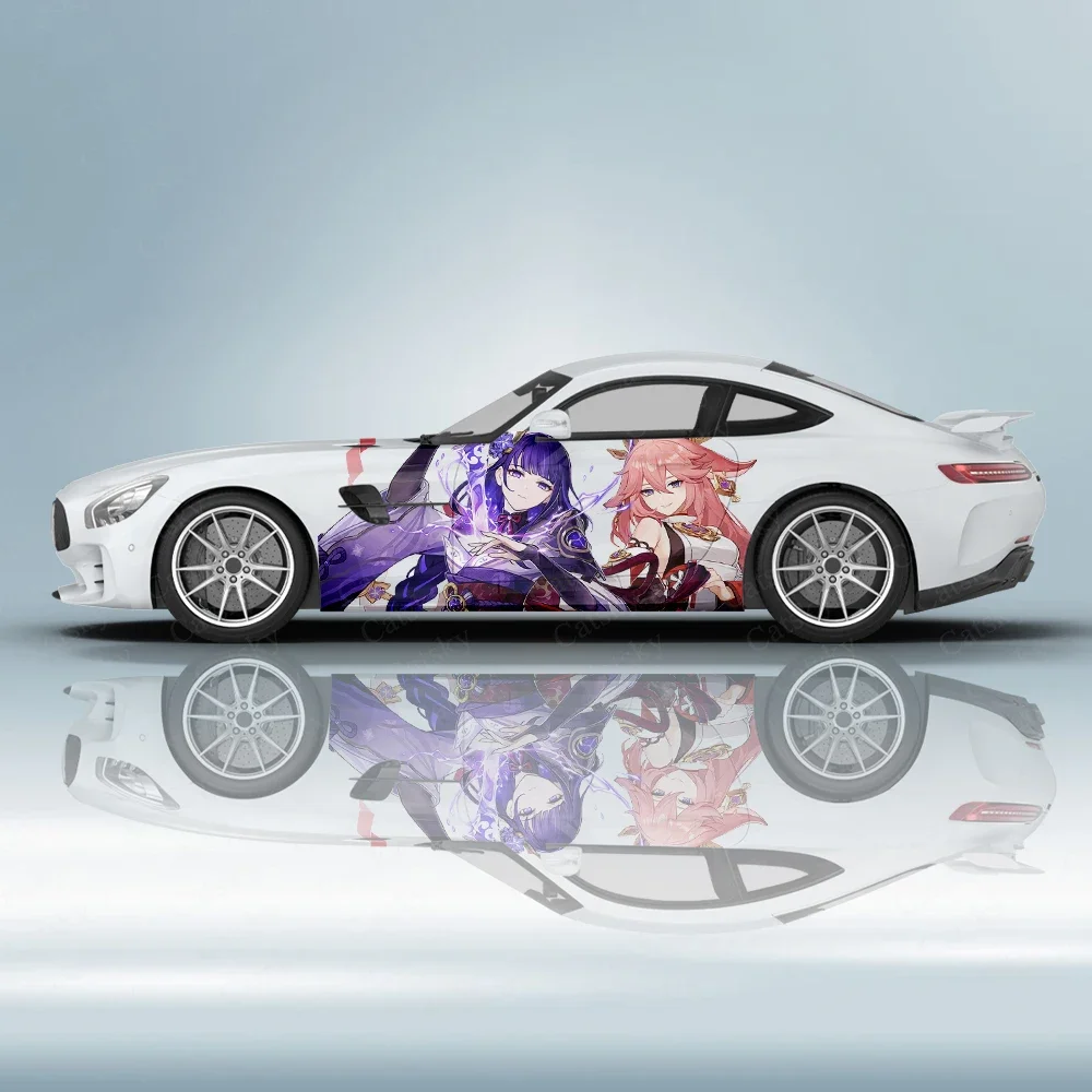 Gothic Rias Gremory Car Side Graphic Sticker Anime Vinyl Pattern Sexy Girl Auto Parts Cartoon Sticker Decal