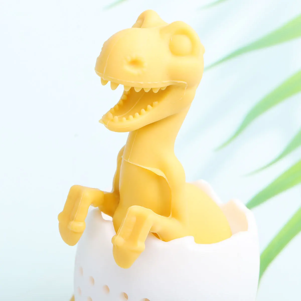 

1Pcs Food Safe Silicone Tea Strainer Dinosaur Style Reusable Tea Leaf Filter for Home Office Brewing Accessory
