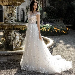 Exquisite Wedding Dresses For Women Sleeveless V-Neck Bridal Gowns Lace Appliques Robes Delicated Vestidos De Novia Customized