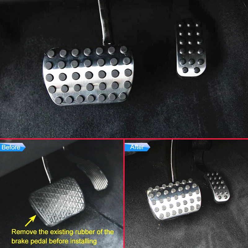 For MERCEDES-BENZ V250 V300 Class Vito Metris 2016-2023 W447 W639 Steel Brake Gas Accelerator Pedal Cover Trims Accessories