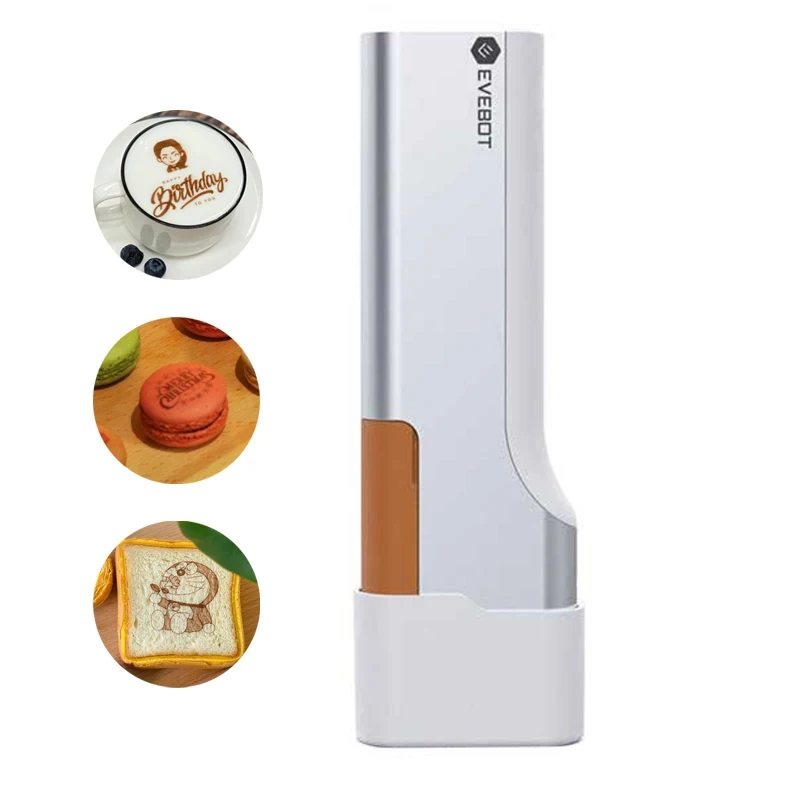 

Food Print Pen Handheld Coffee With Edible Ink Cappuccino Latte Mocha Full Color Inkjet Digital Printer WIFI Connection