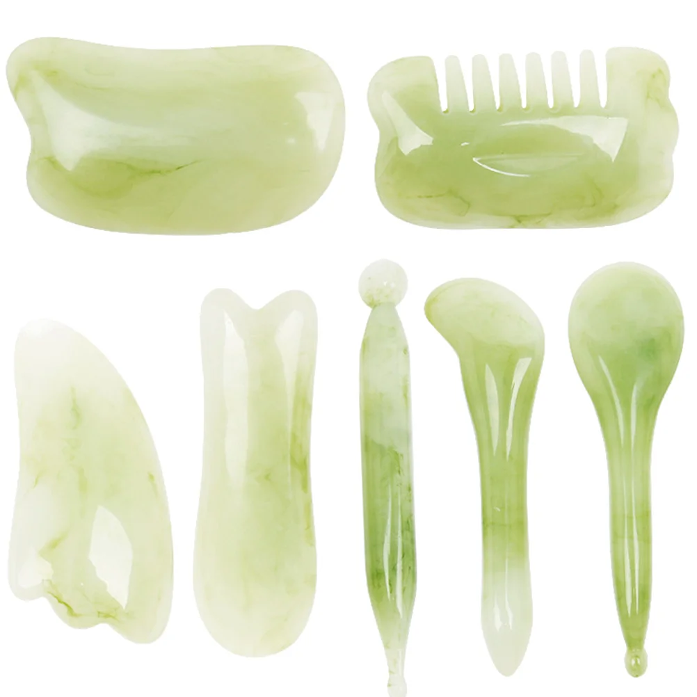 7 Stuks Lichaam Gezicht Massage Gua Sha Schraper Set Gezichtsschoonheid Huidverzorging Gezondheid Tool Gua Sha Board Gezicht Massage tool