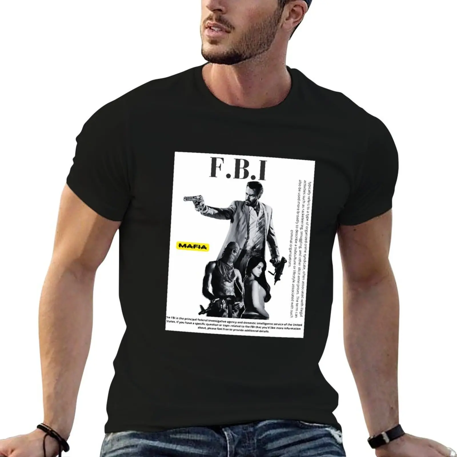 

Federal Bureau of Investigation (F.B.I) Max Payne avatar NUMBER(5) T-Shirt g man t shirts for men T-Shirt
