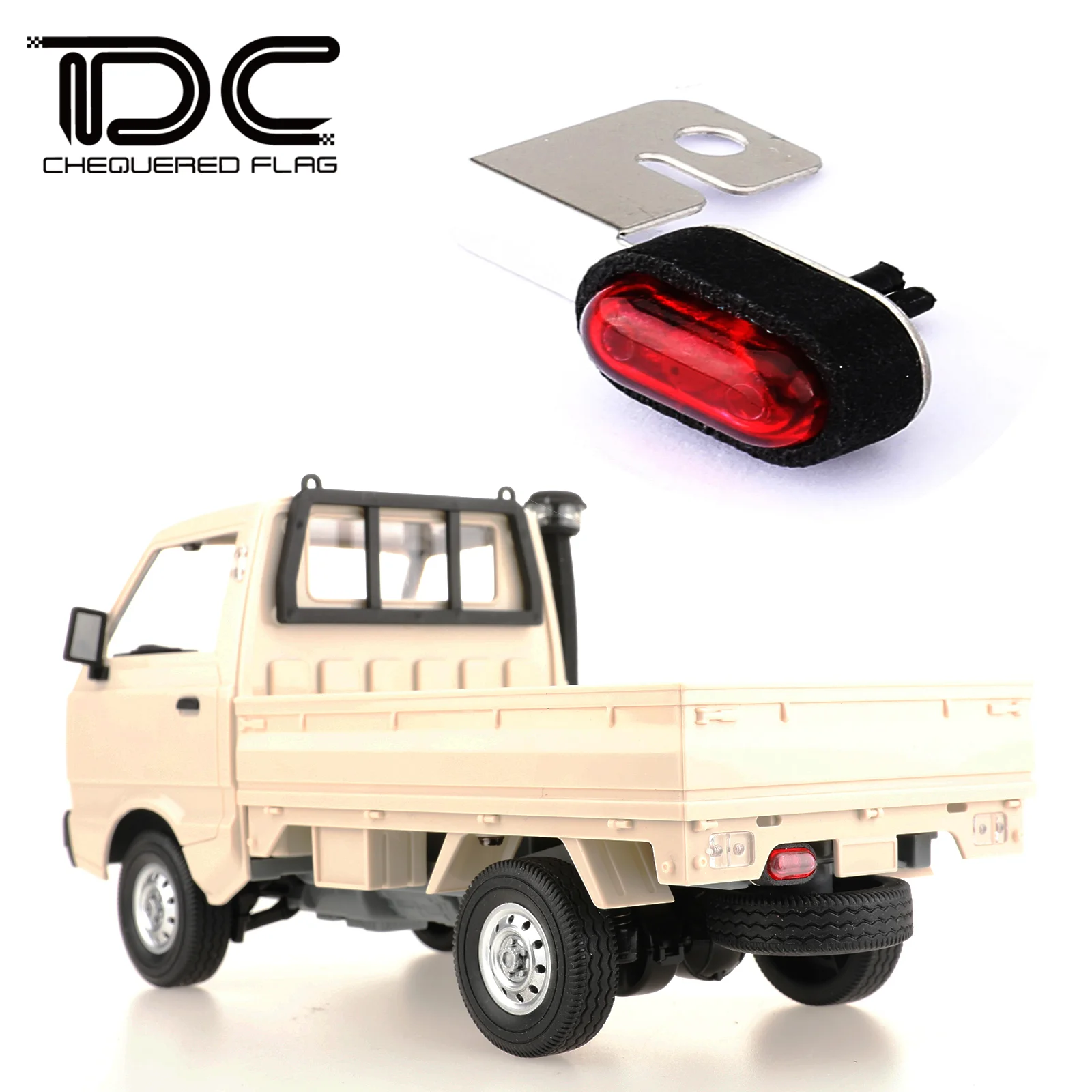 1/16 RC Tail Brake Light for WPL Mini D12 Truck Rear Upgrade Lamp Crawler Cars Parts Upgrade Accessories Remote Control Pick Up