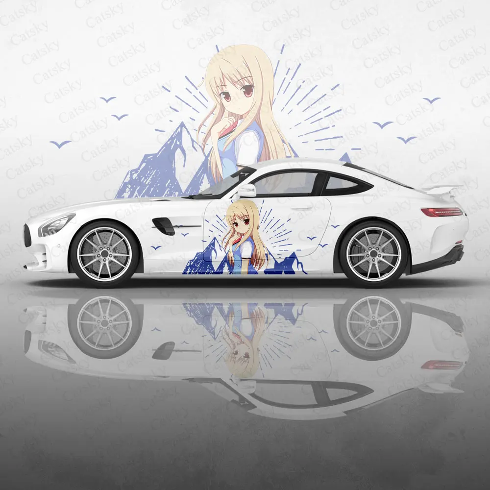 Mahiru Shiina Kawaii Anime Girl Car Body Stickers Anime Itasha Vinyl Car Side Decal Sticker Car Sticker Automotive Decor Film