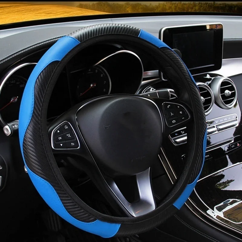 

Car Steering Wheel Cover Leather Covers For Renault Clio Megane 4 3 2 Scenic Duster Fluence Laguna Kangoo Auto Decor Accessories