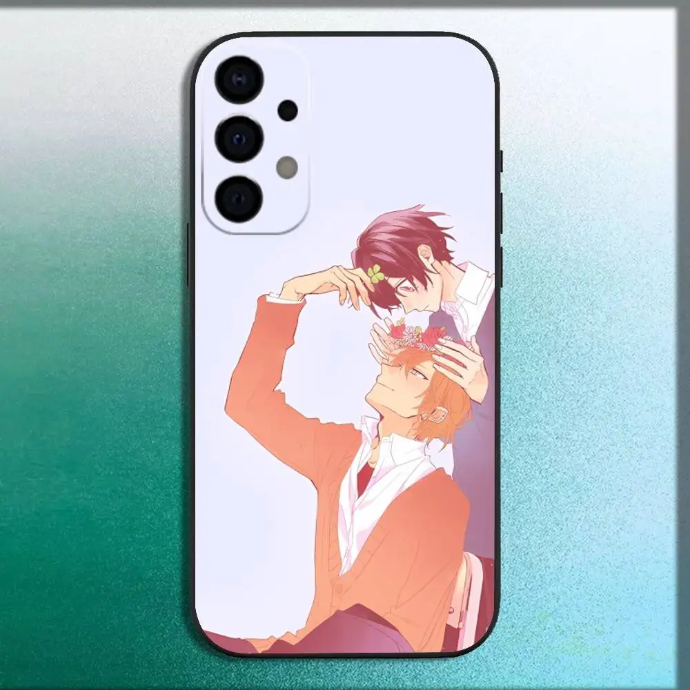 S-SASAKI 만화 및 미야노 전화 케이스 삼성 갤럭시 A73,72,71,A52,51,40,41,A22,A32,31,A13,12,Note20 소프트 블랙 쉘