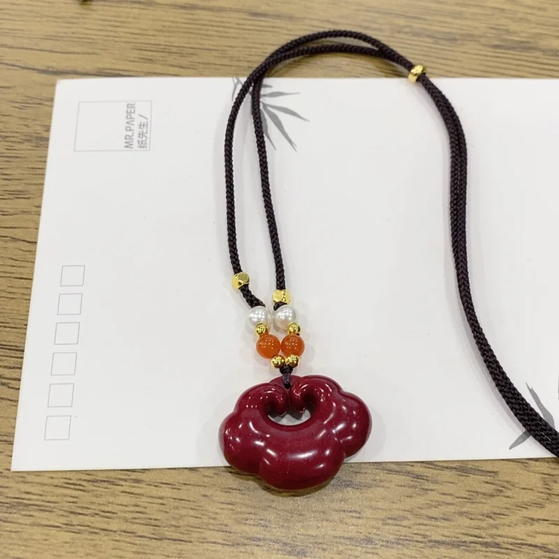 High-content purple gold sand cloud lock pendant, ethnic style, fashionable and versatile