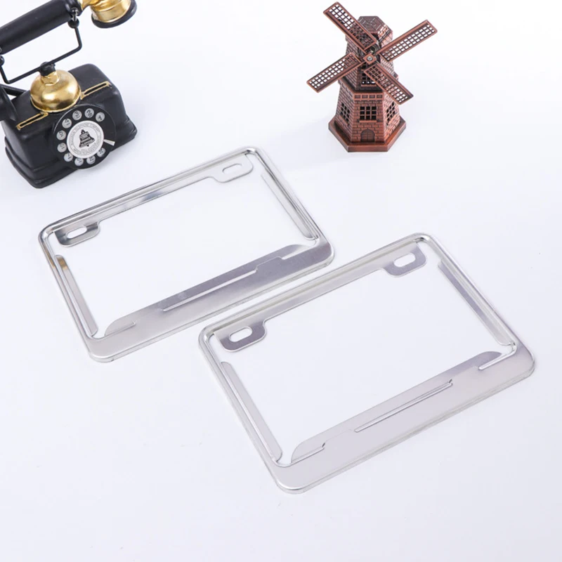 Motorcycle License Plate Frames Universal Aluminum Alloy License Plate Holder Solid/Hollow Style License Plate Holders Frame