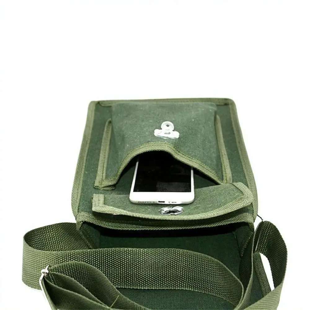 Multipurpose Canvas Tool Organizer Compact Crossbody Bag For Hand Tools And Hardware Parts Portable Storage Case