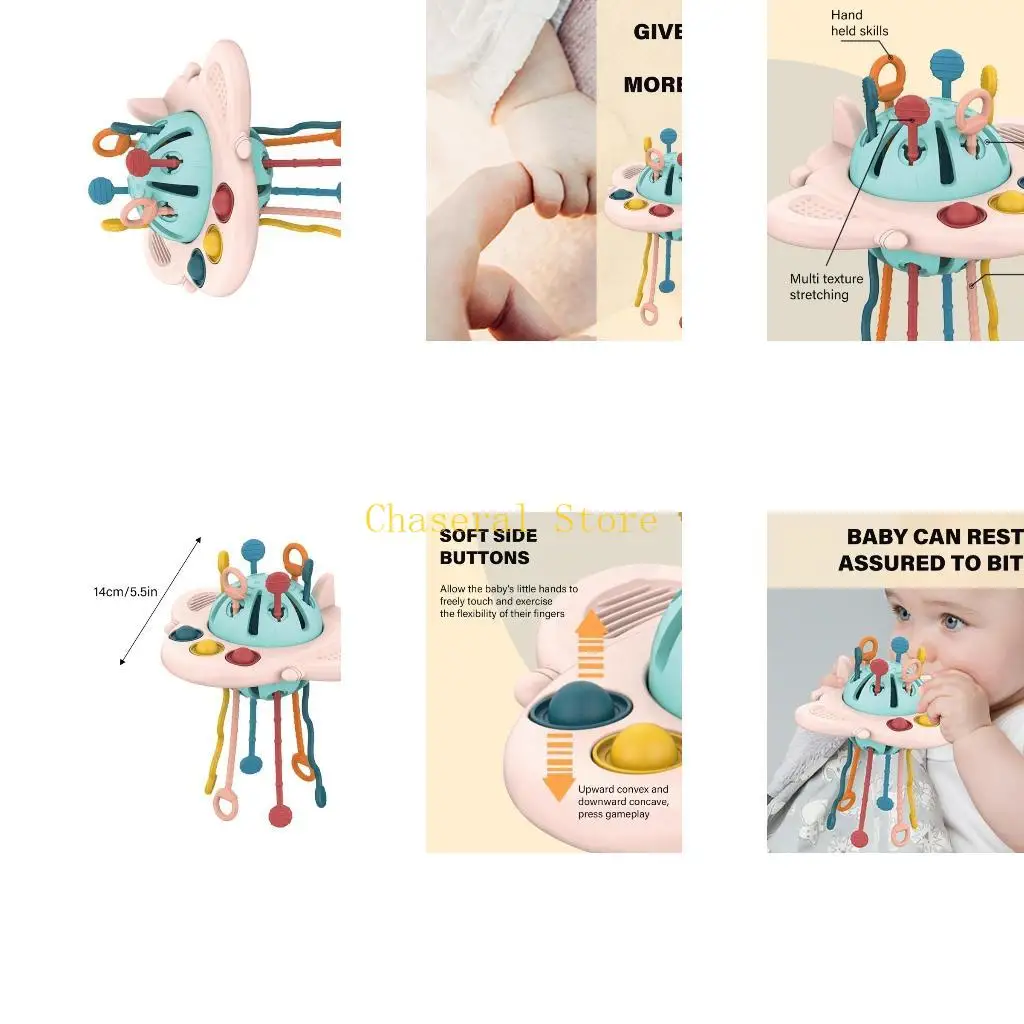 

E7CE игрушка в форме самолета для младенцев, прорезыватель, игрушка на шнуре, подарок для новорожденных