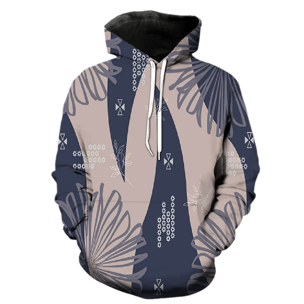 Abstract Plant Leaves Men's Hoodies Sweatshirts Spring 3D Print 2022 Hot Sale Oversized Fashion Pullover Streetwear Cool Casual