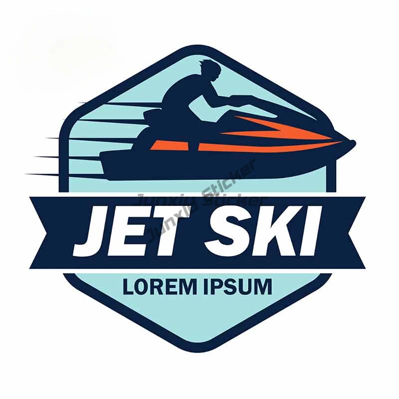 for Jet Ski Logo with Text Car Bumper Window Stickers Personality Creative Decal Car Styling for SUV RV
