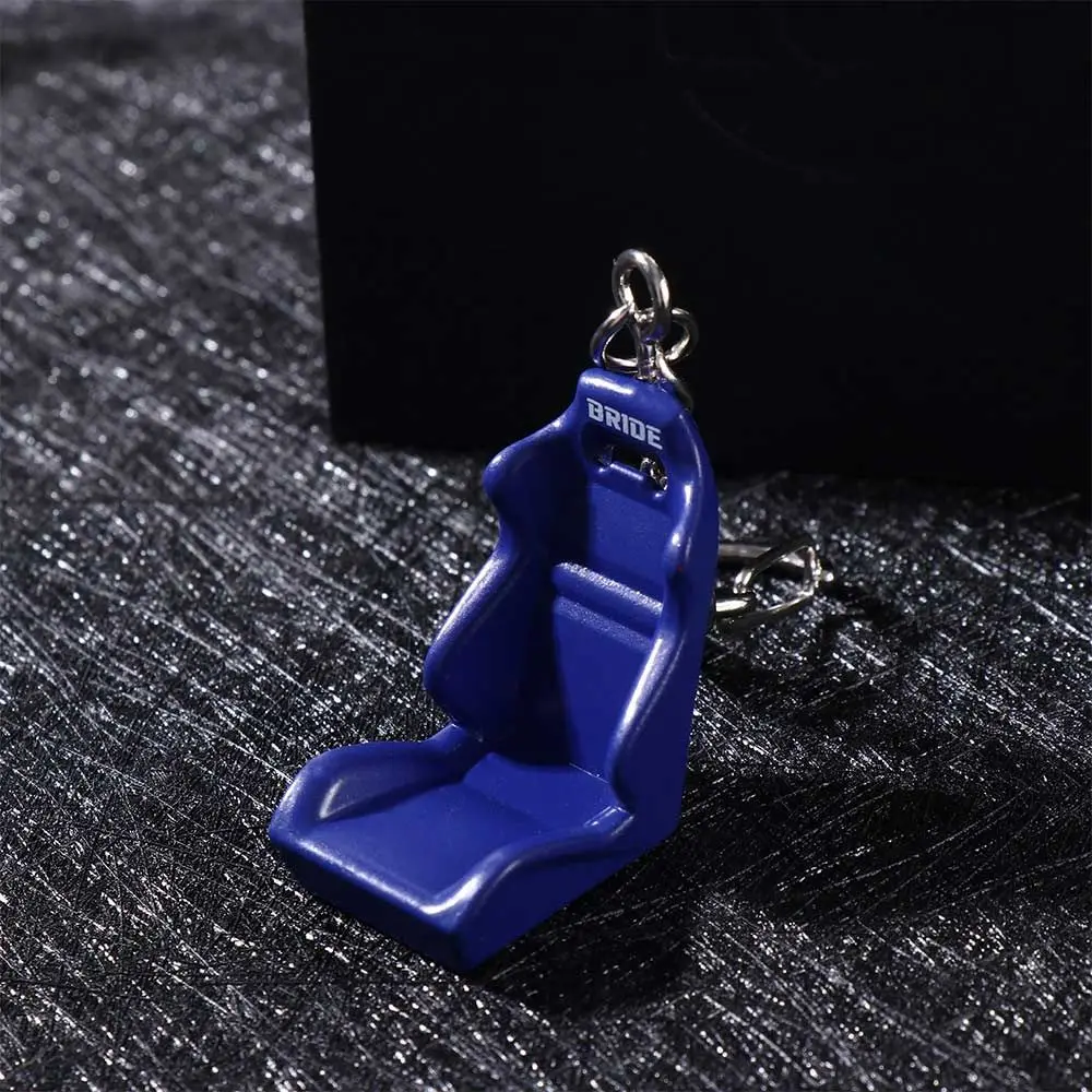 Fashion Gift Bag pendant Funny Mini Auto Seat Keychain Metal Key Holder Racing Seat Key Rings Car Driving Chair  Keychain