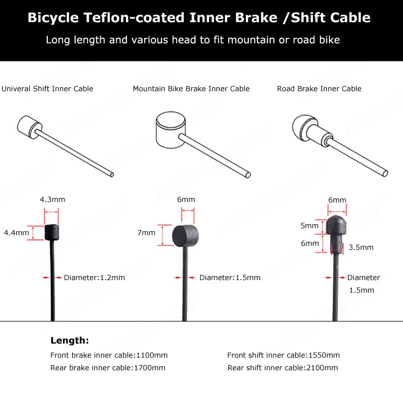 Mtb Road Bike Shifter Brake Inner Cable Bicycle Front Rear Derailleur Shift Cable Brake Cable Inside Line Sets Bike Accessories