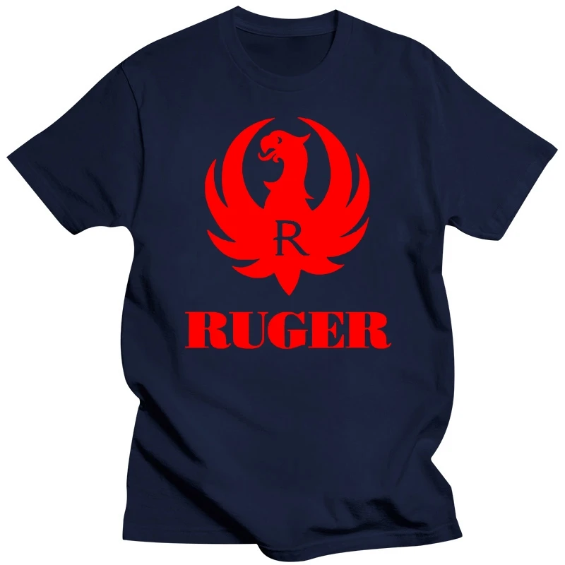 Ruger Red Logo T-Shirt 2nd Amendment Pro Gun Brand Tee Firearms Rifle Pistol New Gift Print T-shirt,Hip Hop Tee Shirt