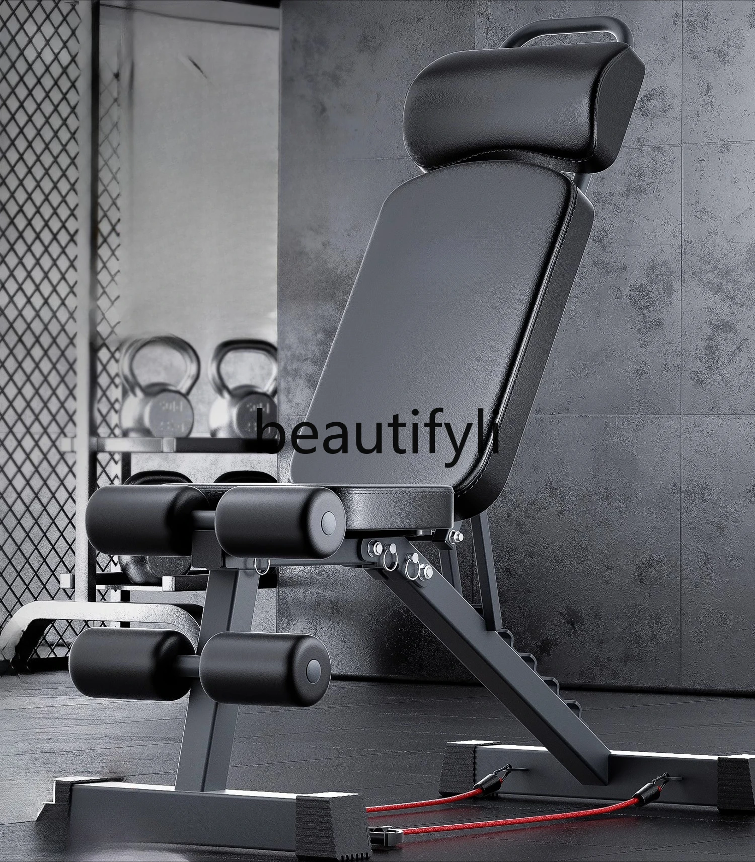 

Home fitness sit-up aids Barbell, commercial multi-function chair