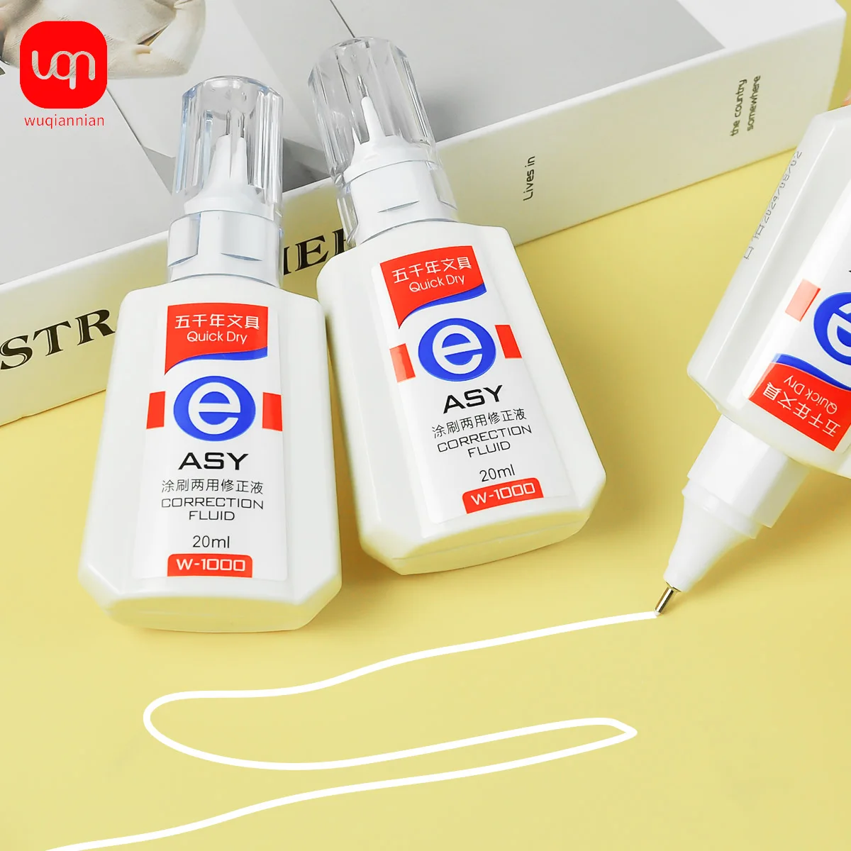 سائل تصحيح سريع الجفاف من WQN، 20 مل، أبيض وسهل الاستخدام، وقت تجفيف قصير، متوفر في عبوات مكونة من 1/3/6 قطع