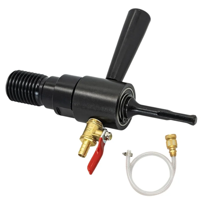 ABKL-1 1/4In-7 Male To SDS Plus Drill Adapter Kit- Water Injection Capable,Includes Solid Brass Hose Quick Connector And Hose