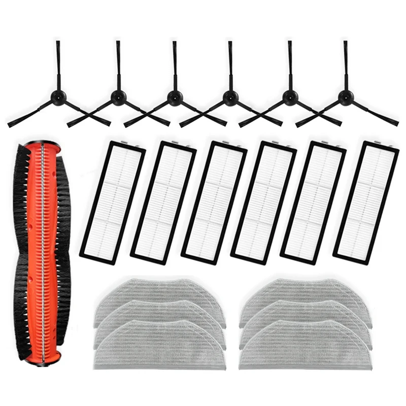 Comprehensive Cleaning Kit For Xiaomi S10T STFCR01SZ: Roller Side Brush, HEPA Filter, Mop Cloth