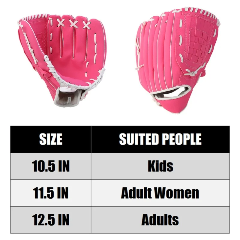 10.5/11.5/12.5 Inch Outdoor Sport Baseball Glove For Kids Youth Adults Left Hand Baseball Practice Glove
