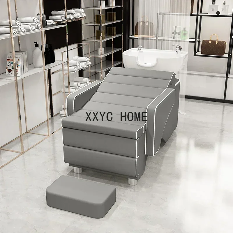 Sillón de Lavado de Cabello Profesional Reclinable TAO Simples con Lavabo, Cama de Spa para Estilistas, Equipo y Mobiliario para Lavacabezas