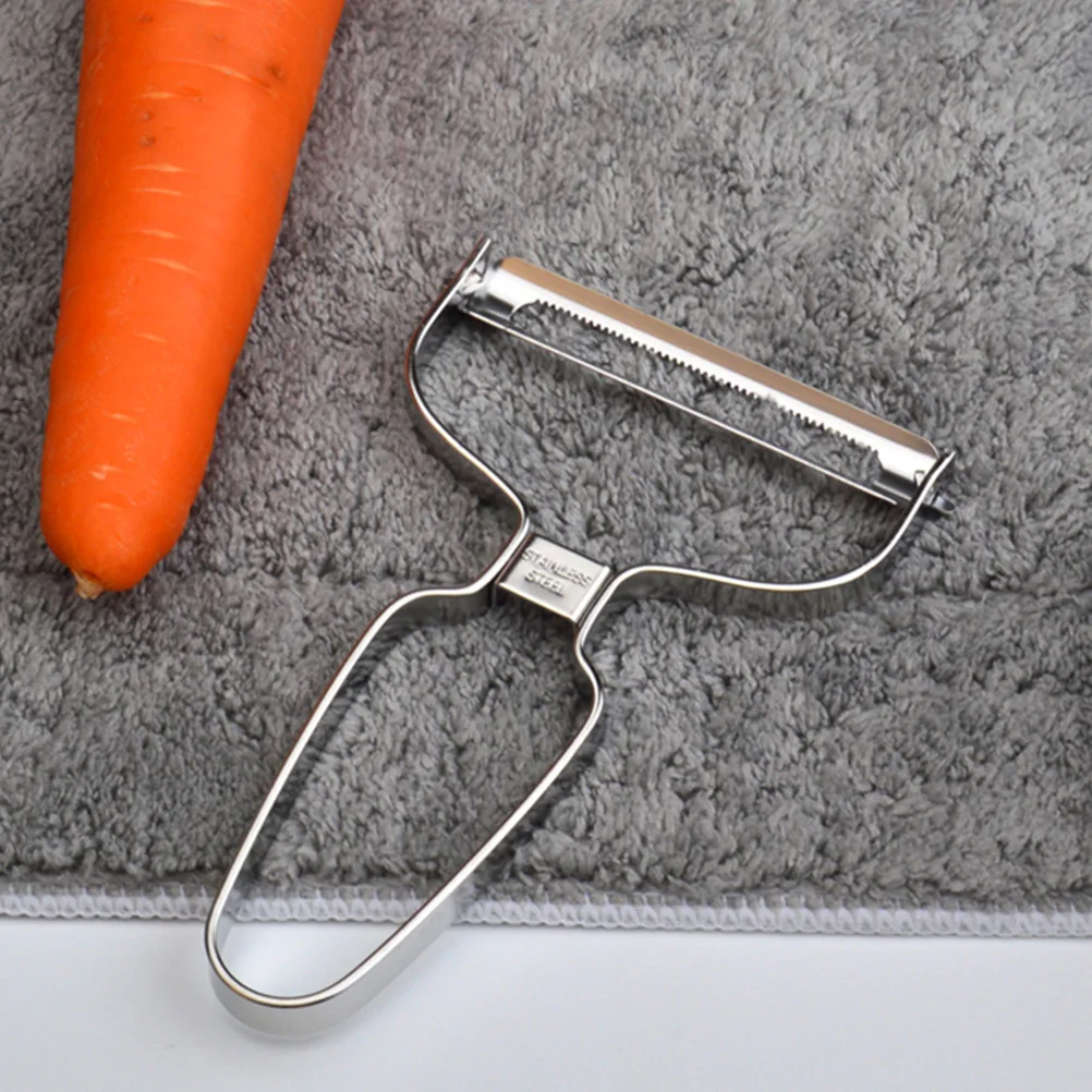 

2Pcs Stainless Steel Vegetable Potato Peeler Cucumber Slicer Kitchen Tool Multifunctional Rotating Comfortable Grip