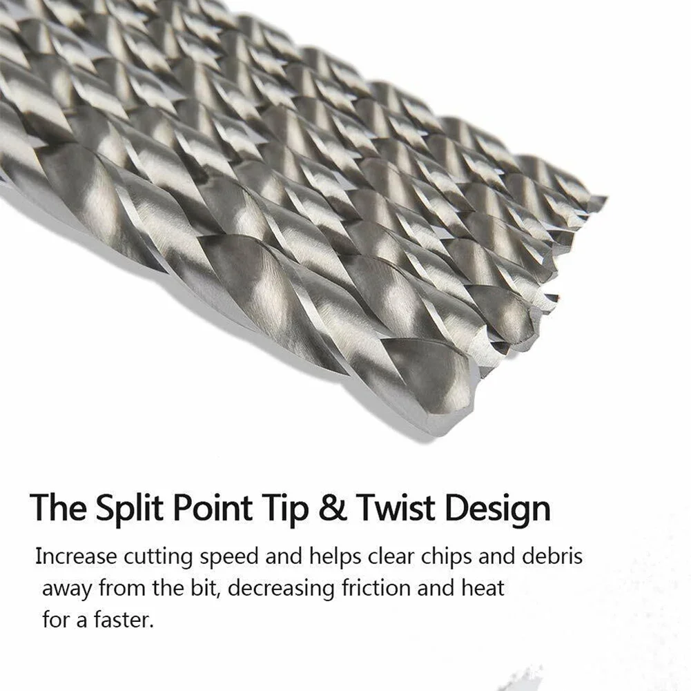 HSS High Speed Steel Drill Bit 2-10mm Punch Holes Extra Long 200mm For Electric Drills Machines Aluminum Power Tools
