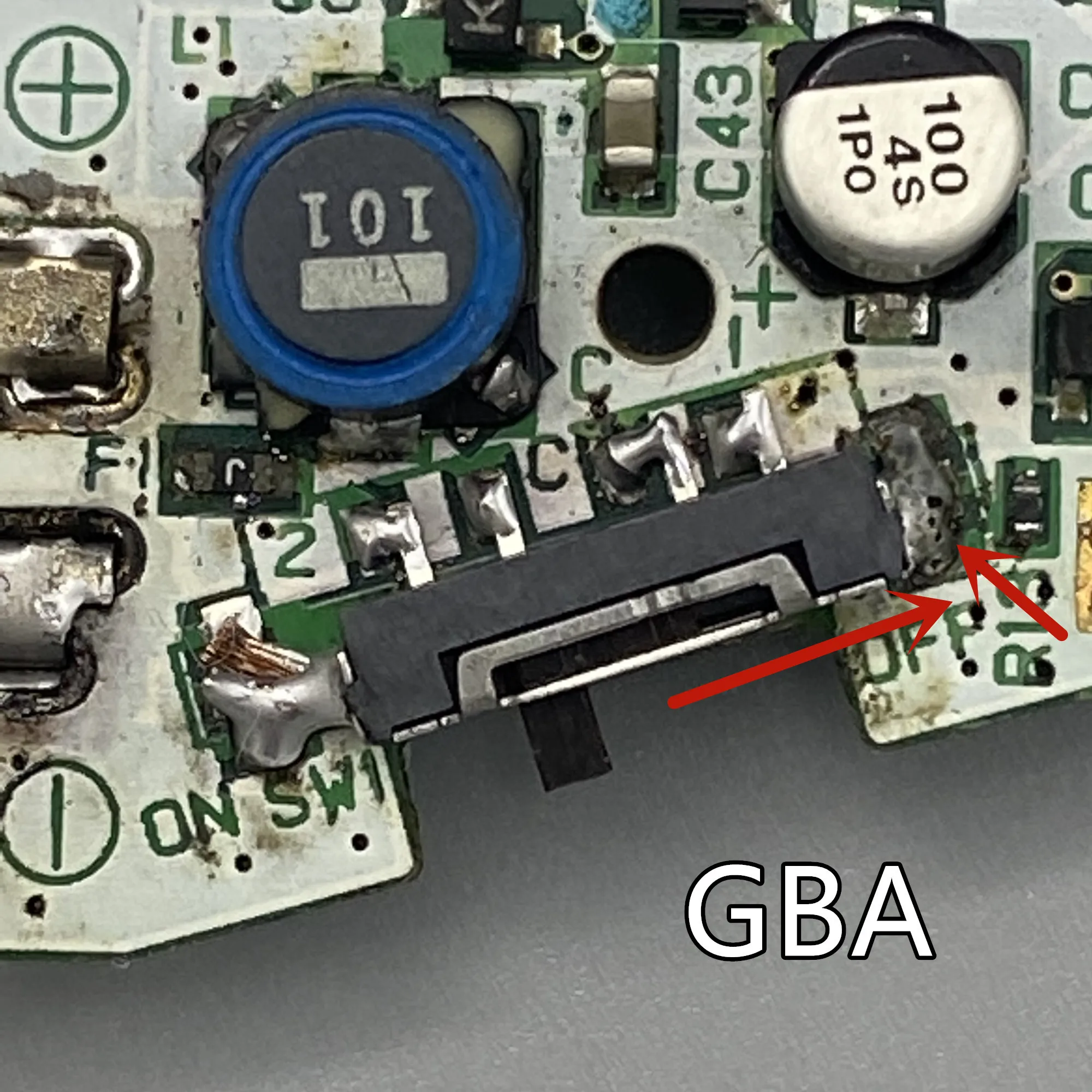 Pulsante ON OFF dell'interruttore di accensione per Gameboy Advance Per parti di ricambio GBA