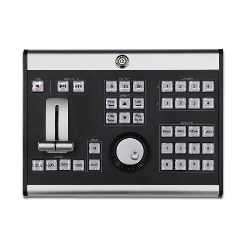 TYSTVideo TY-REW380 Slow Motion video Switcher 4-Channel T-bar COM Control Panel Video switching SDI HD-MI singnal output input