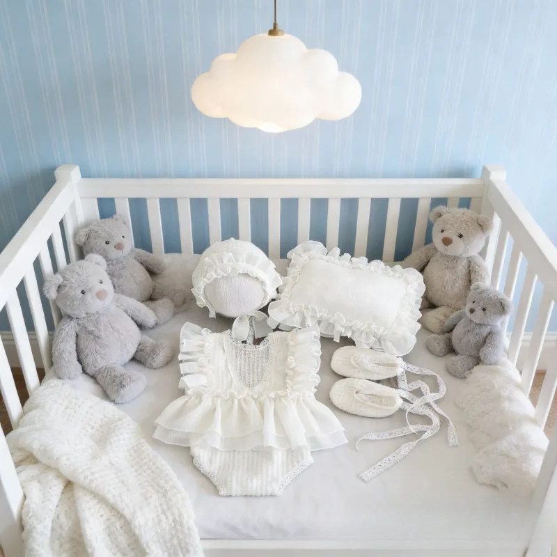 

Newborn Baby Photography Outfit Set Cute Theme Costume for 1-12 Months Infant Photo Shoot 100 Days Celebration