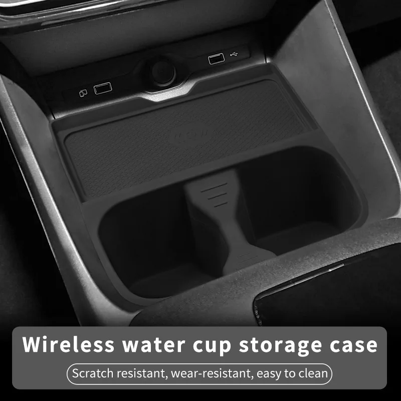 

For 2023 2024 2025 MG MG3 central control wireless charging silicone pad one-piece water cup cover car interior accessories