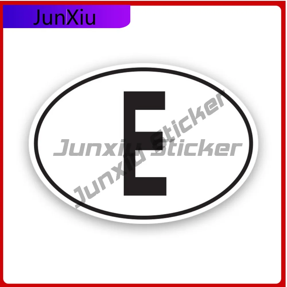 

E Spain Country Code Oval Sticker Uv Protected Decalsspanish Country Code Euro Ovals Car Sticker Vinyl Decal Waterproof Durable